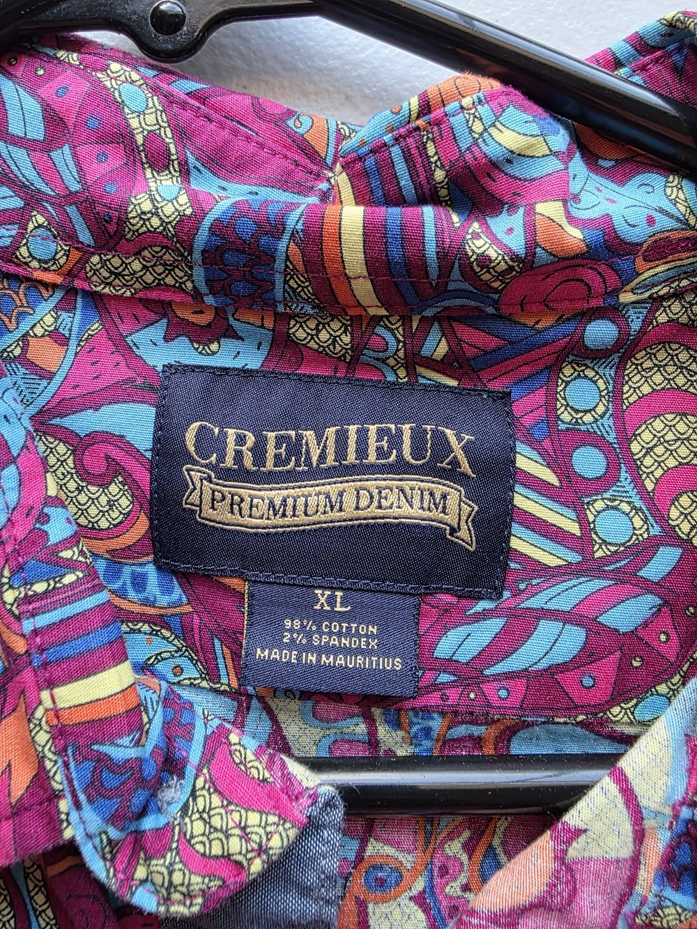 Cremieux Premium Denim Multicolor Button-Down Shirt - Picture 2 of 5